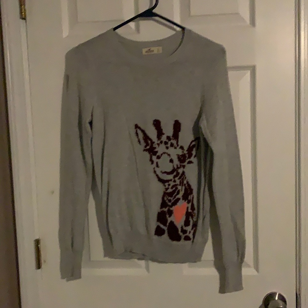 Grey giraffe sweater